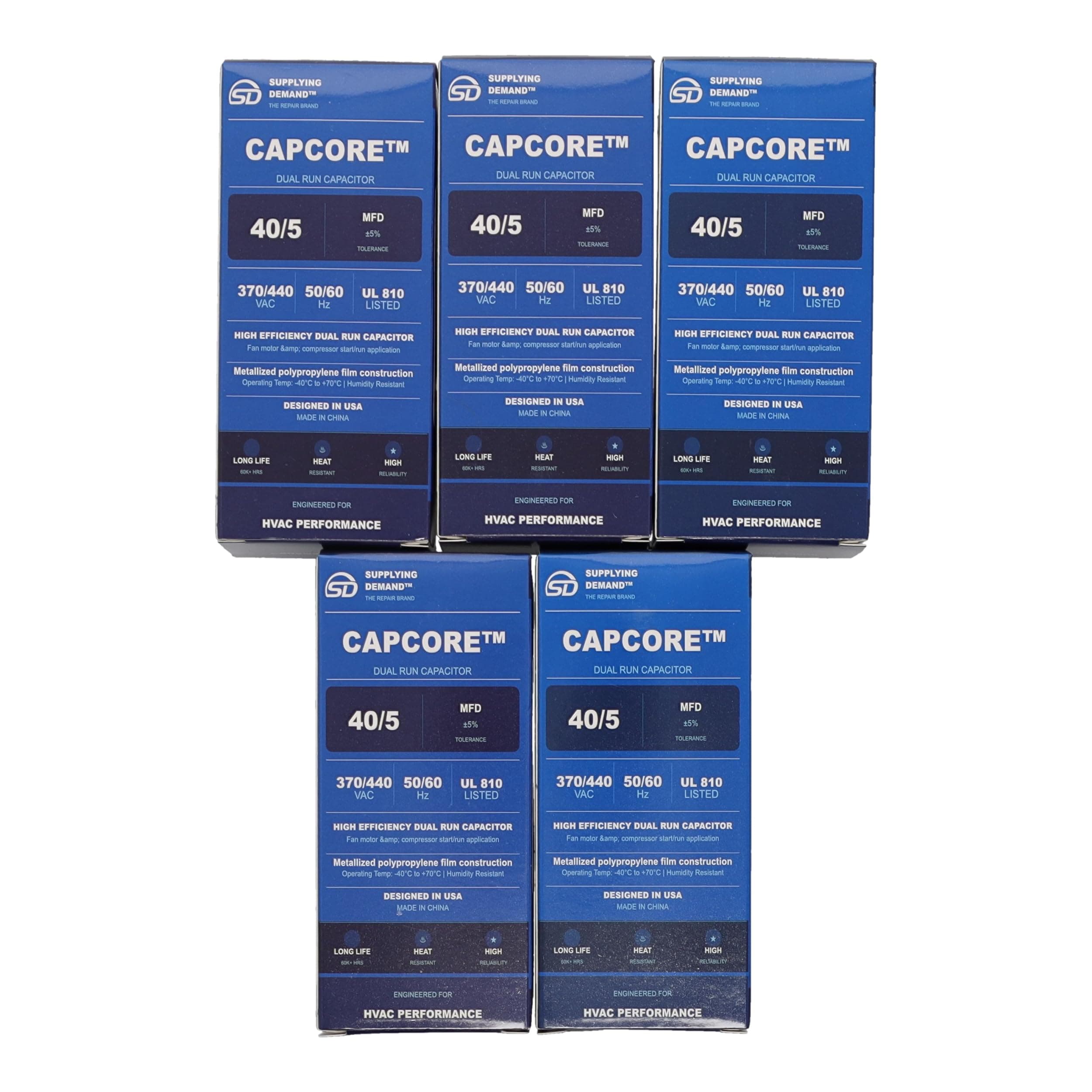 SDCBB65440V405UFX5 cbb65440v405ufx5-hvac-cbb65-440v-40/5uf-dual-run-capacitor-round-type-|-pro-pack-5-pack