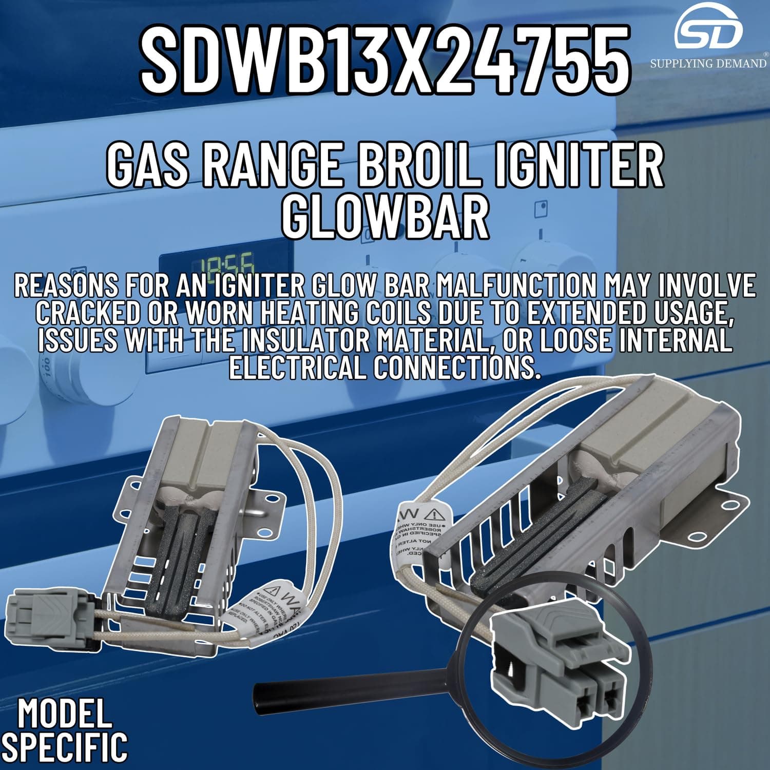 SDWB13X24755 WB13X24755-4379285-range-broil-igniter-glowbar view 41