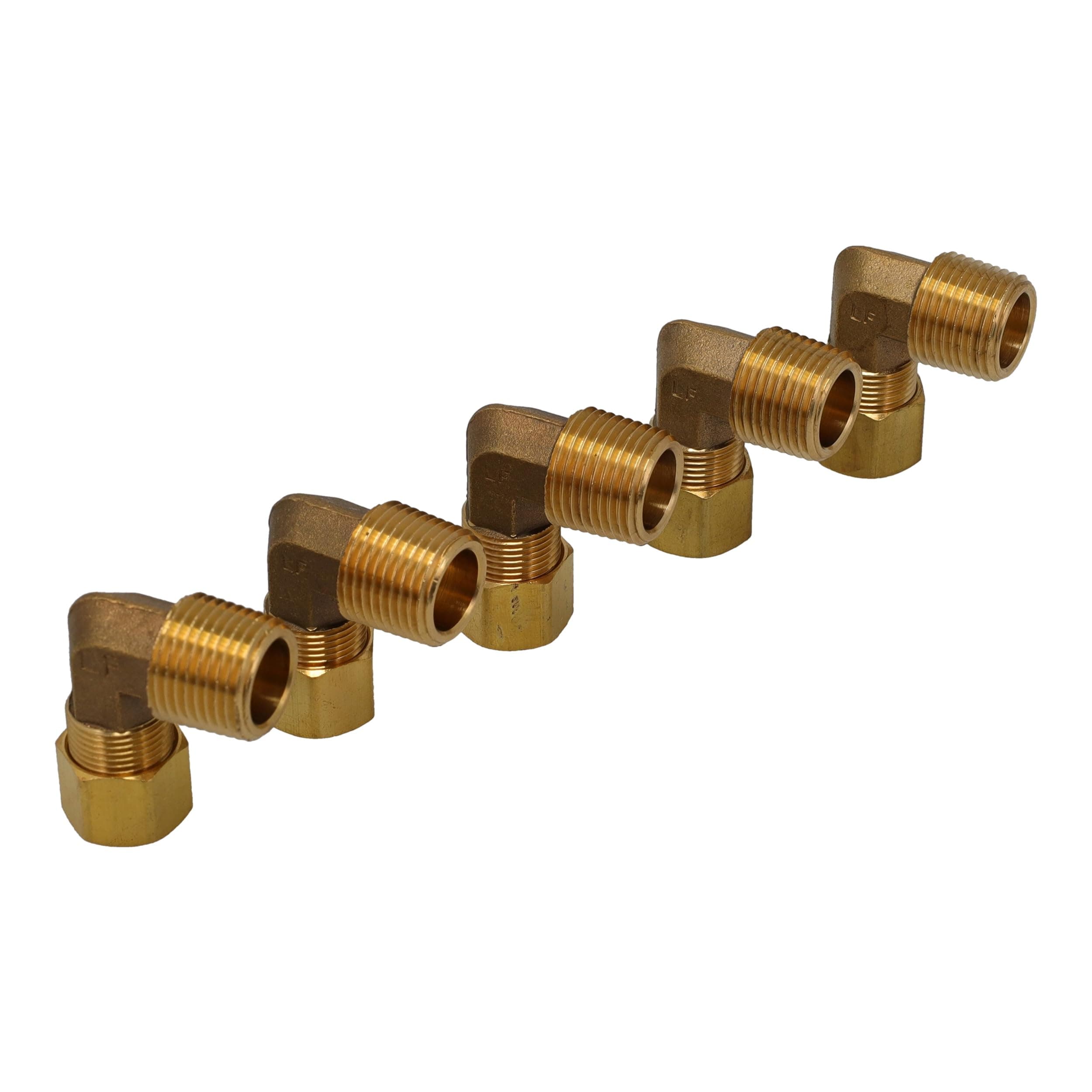 SD69-66-LFX5 69-66-lfx5-90-degree-elbow-adapter-3/8"-flare-x-3/8"-male-npt-pipe-|-pro-pack-5-pack