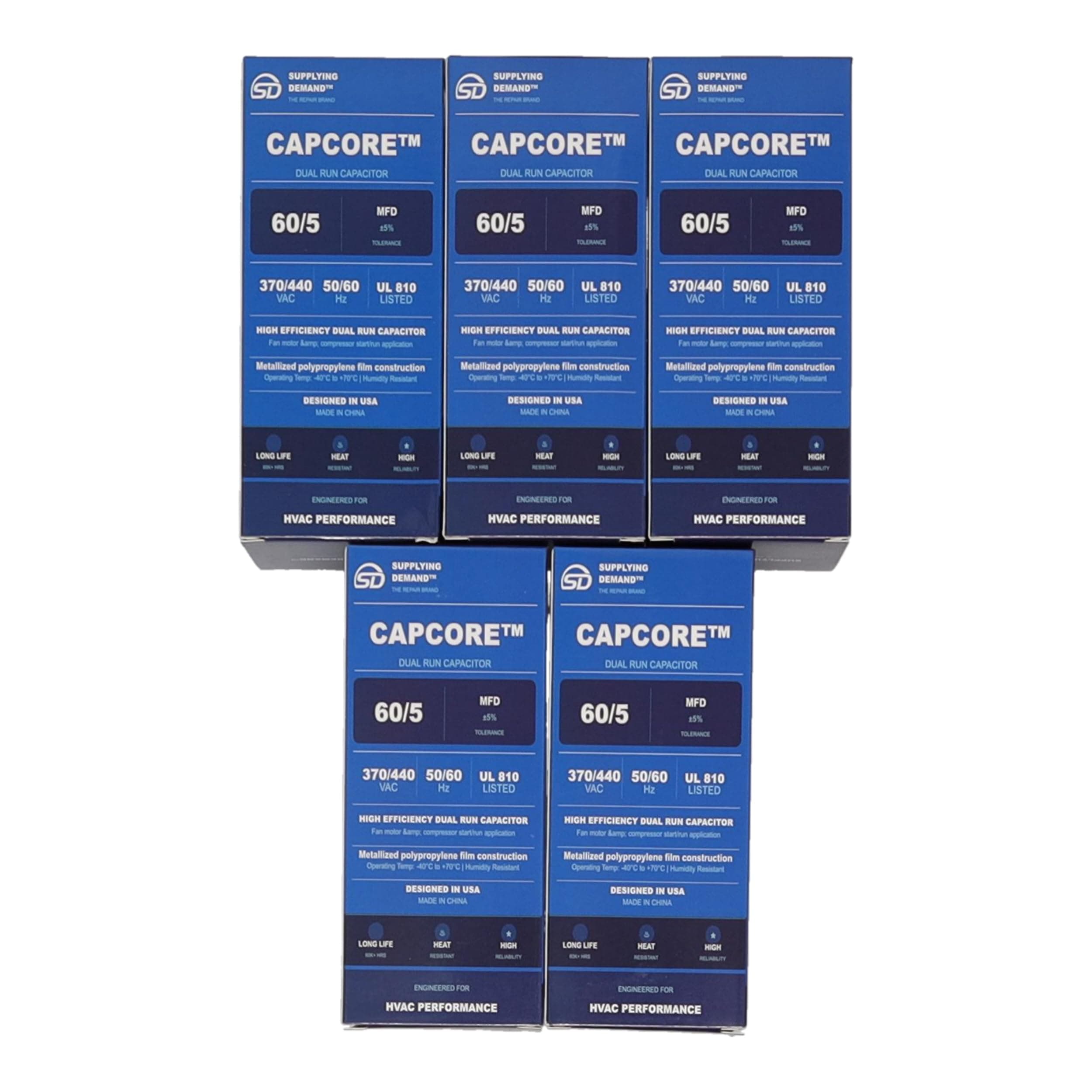 SDCBB65440V605UFX5 cbb65440v605ufx5-hvac-cbb65-440v-60/5uf-dual-run-capacitor-round-type-|-pro-pack-5-pack