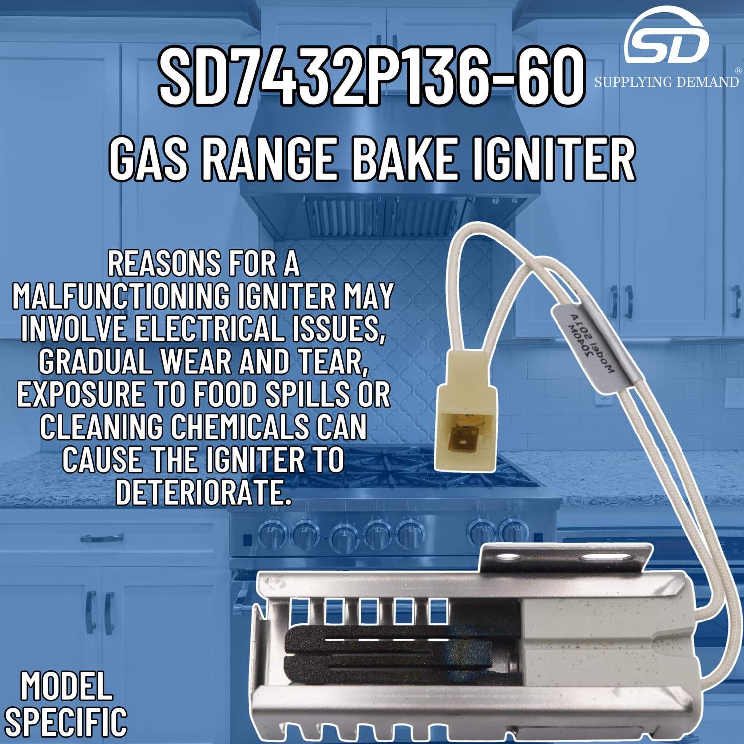 SD7432P136-60 7432p136-60-31991701-gas-range-bake-igniter view 81