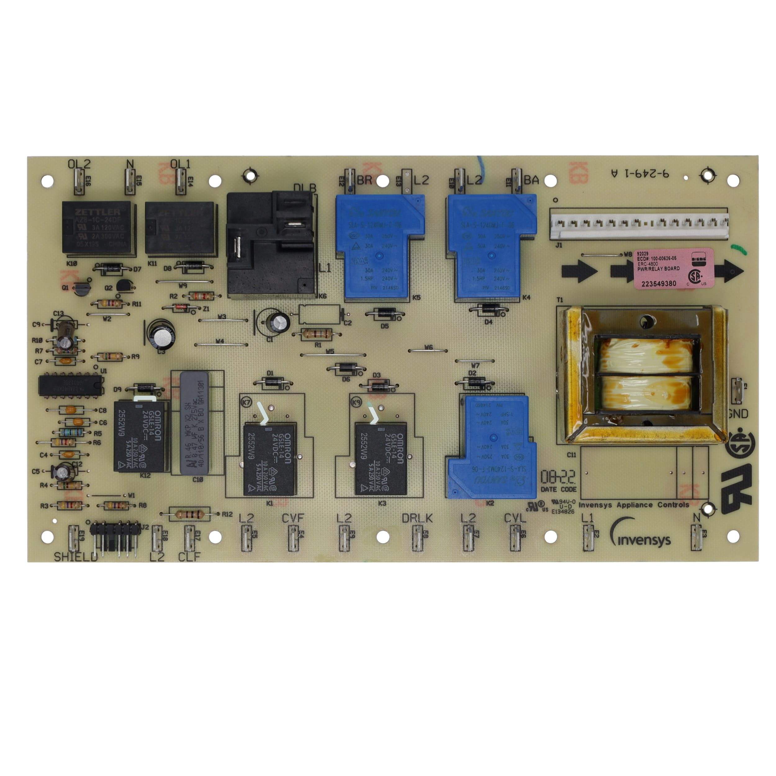 SD100-00626-05 100-00626-05-range-power-relay-control-board