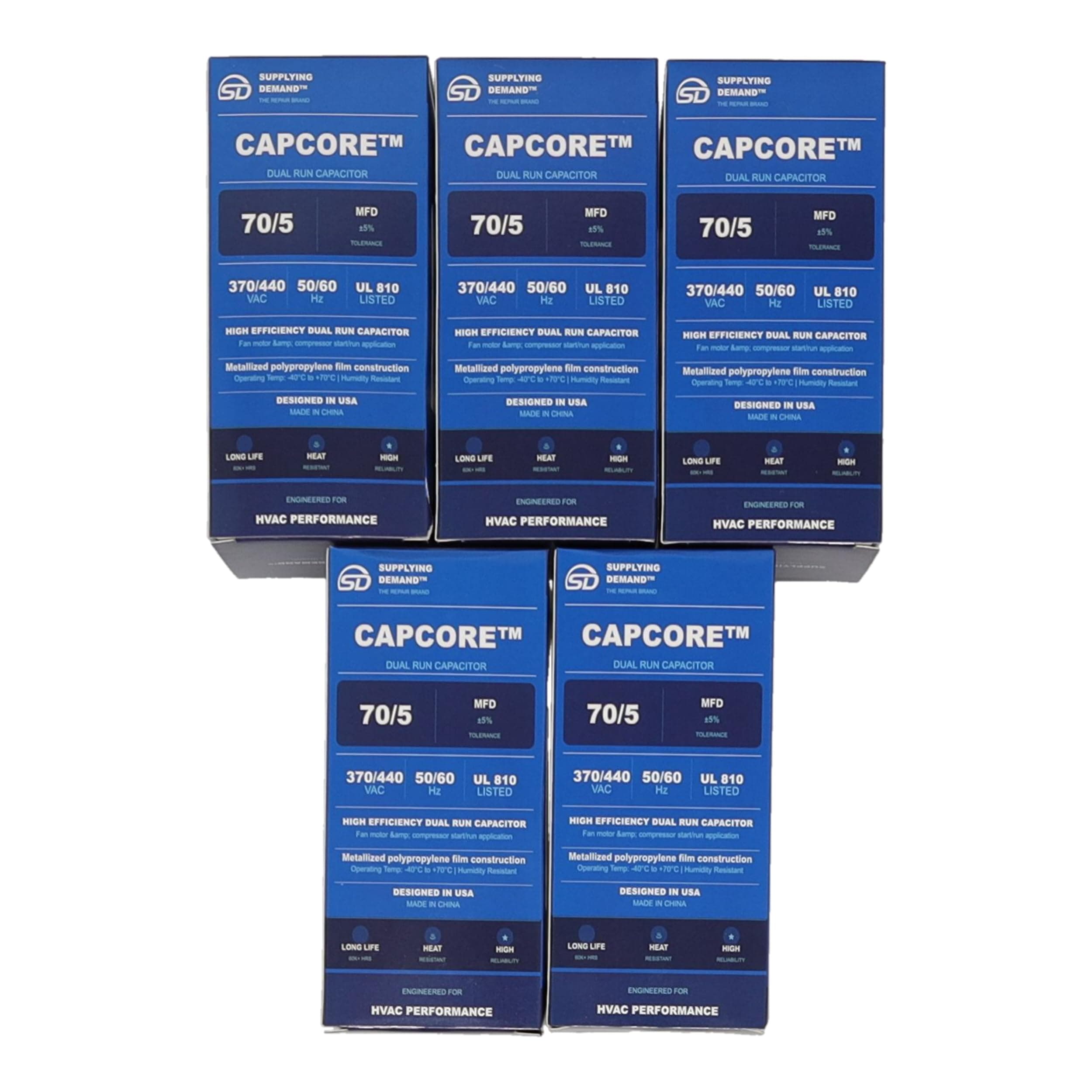 SDCBB65440V705UFX5 cbb65440v705ufx5-hvac-cbb65-440v-70/5uf-dual-run-capacitor-round-type-|-pro-pack-5-pack